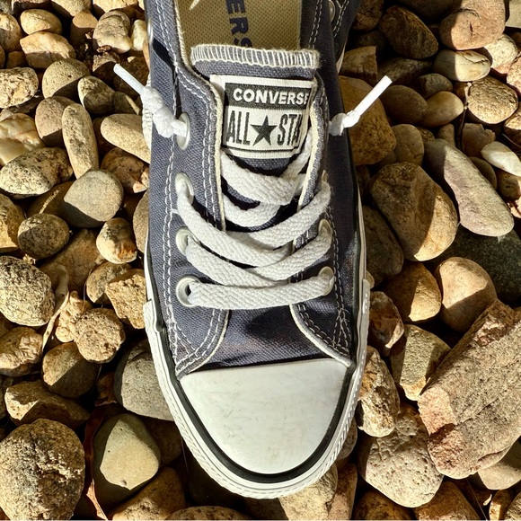 Converse Navy Canvas Slip-On Sneakers size women’s 7.5 - Picture 2 of 9